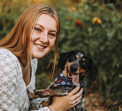 Abigail her dog